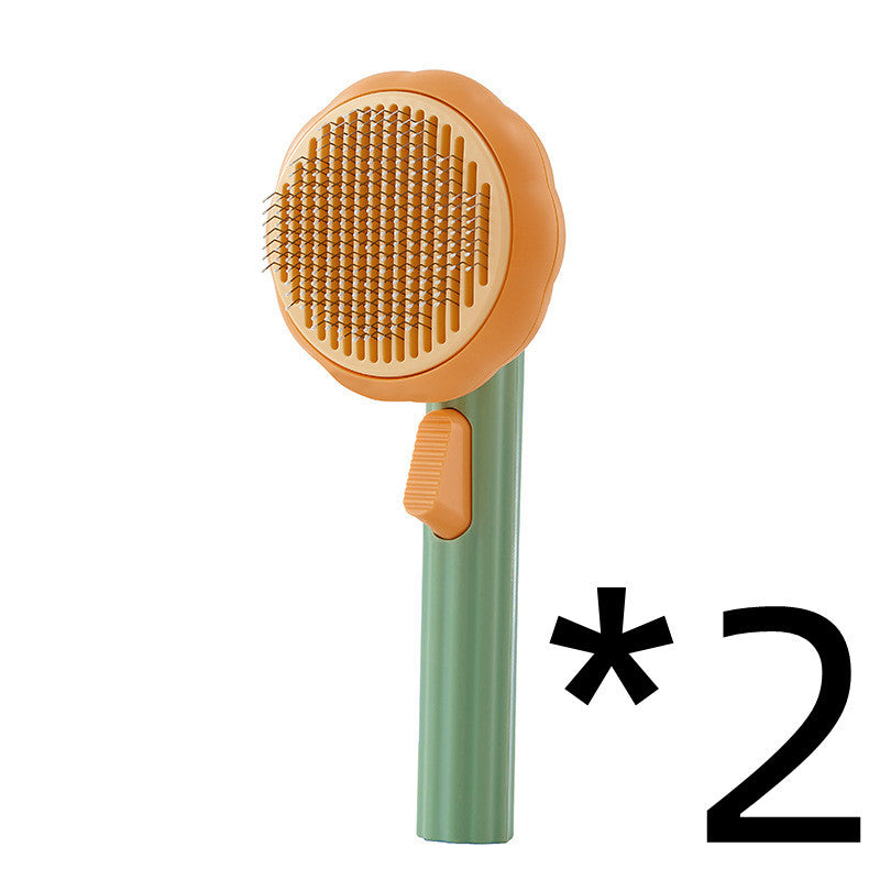 New Pet Cat Brush Hot Selling Hand-held Steel Wire Self-cleaning Comb Looper For Hair Removal - 𝓢𝓱𝓸𝓹𝓵𝓮𝓬𝔂