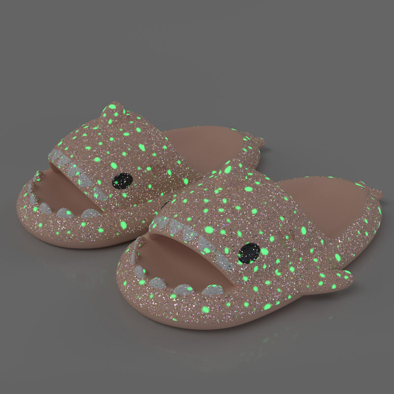 Shark Slippers With Starry Night Light Design Bathroom Slippers Couple House Shoes For Women - 𝓢𝓱𝓸𝓹𝓵𝓮𝓬𝔂