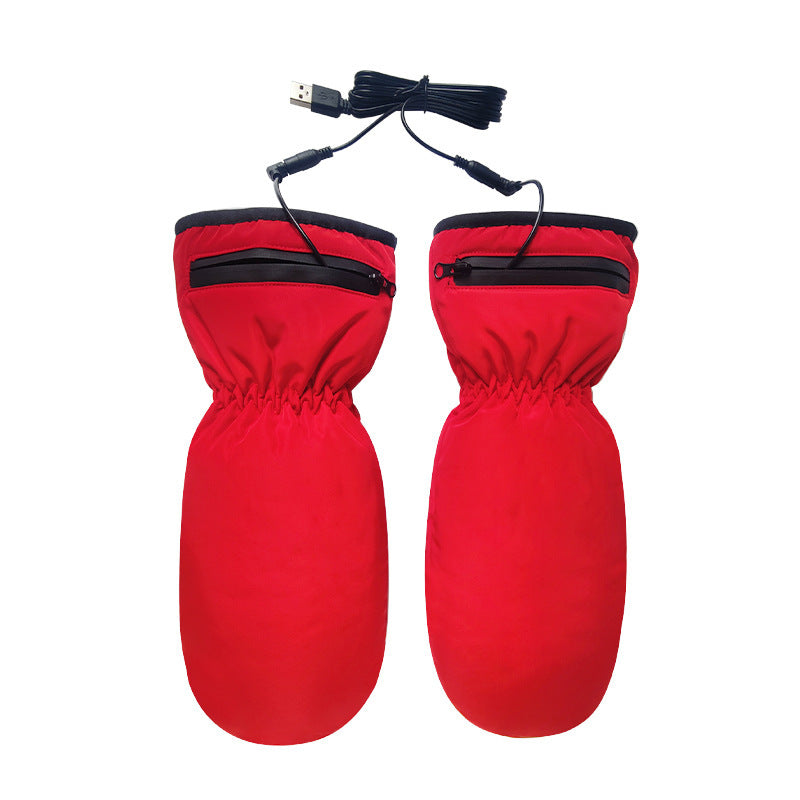 Electrically Heated Gloves Heating Zipper Thermal Windproof Gloves - 𝓢𝓱𝓸𝓹𝓵𝓮𝓬𝔂