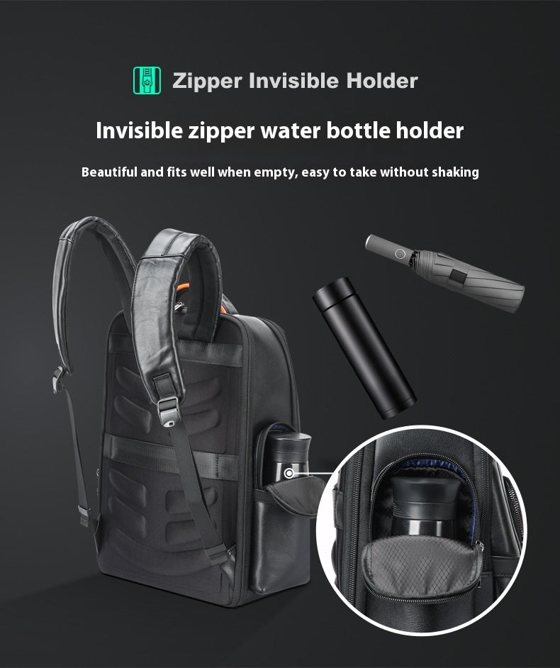 Genuine Leather Men's Commuter Backpack First Layer Cowhide - 𝓢𝓱𝓸𝓹𝓵𝓮𝓬𝔂