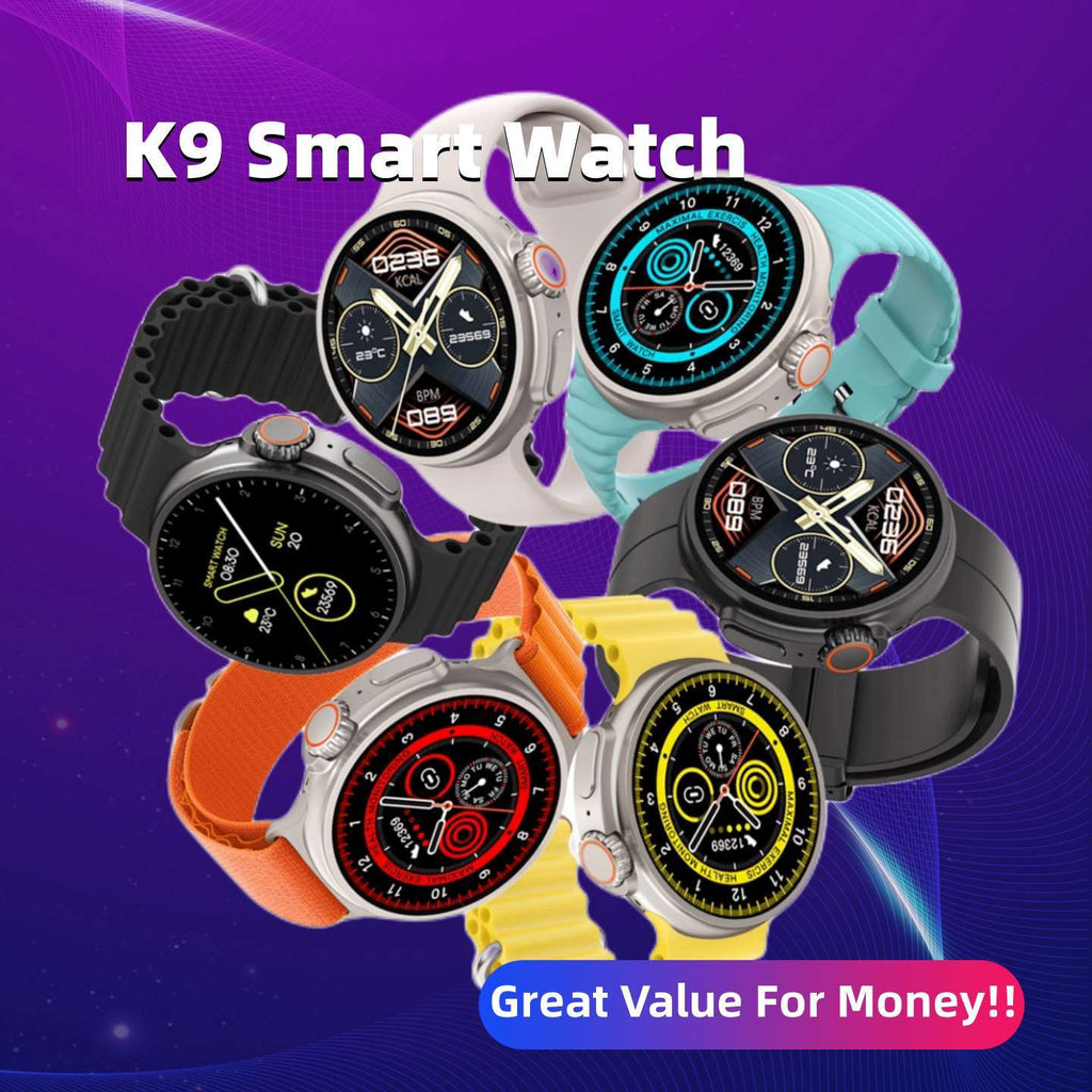 New K9 Smart Watch 1.39 Round Screen Encoder True Screw Clip Wireless Charging NFC Offline And Payment Function - 𝓢𝓱𝓸𝓹𝓵𝓮𝓬𝔂