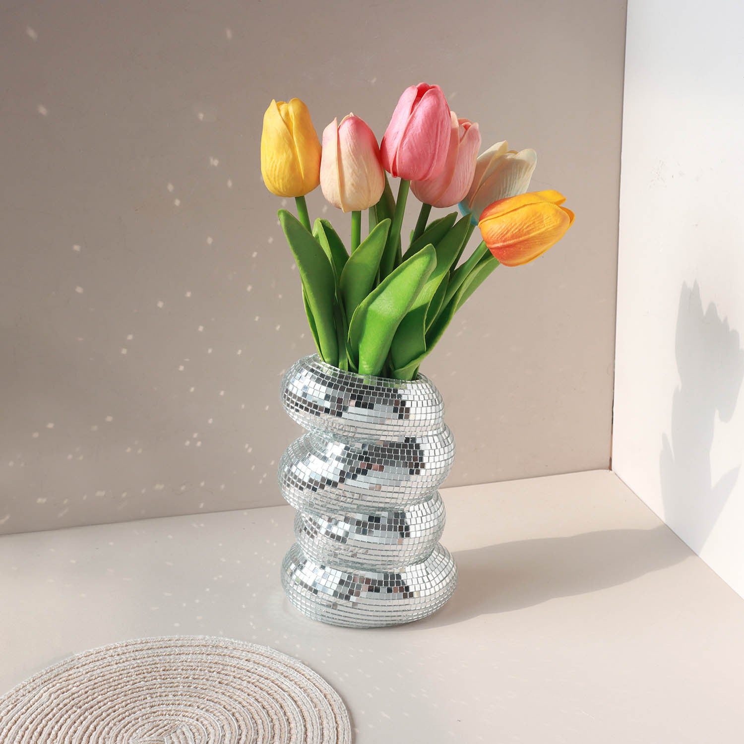 Disco Flower Pot Simple Unique Spiral Decoration - 𝓢𝓱𝓸𝓹𝓵𝓮𝓬𝔂