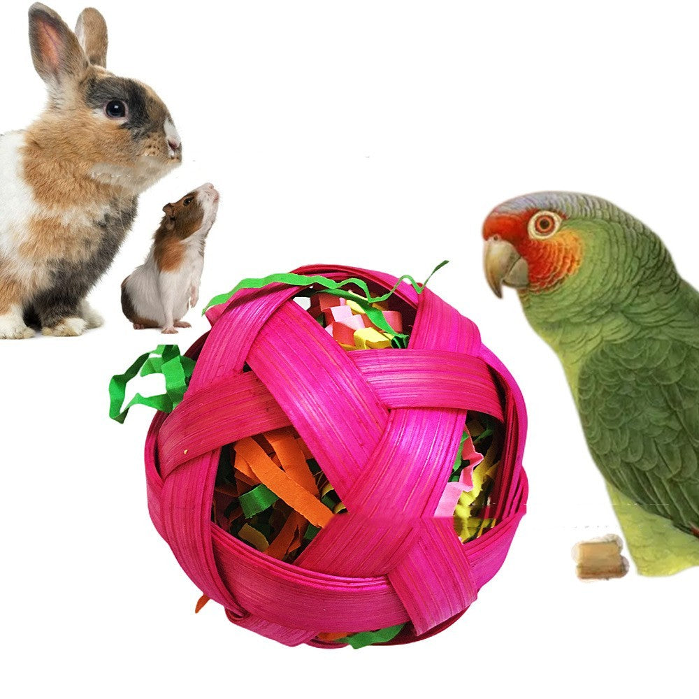 Natural Bamboo Woven Toy Ball Feeding Foraging Toy - 𝓢𝓱𝓸𝓹𝓵𝓮𝓬𝔂