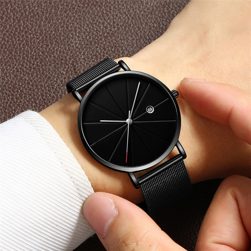 Simple calendar watch male creative waterproof quartz watch - 𝓢𝓱𝓸𝓹𝓵𝓮𝓬𝔂