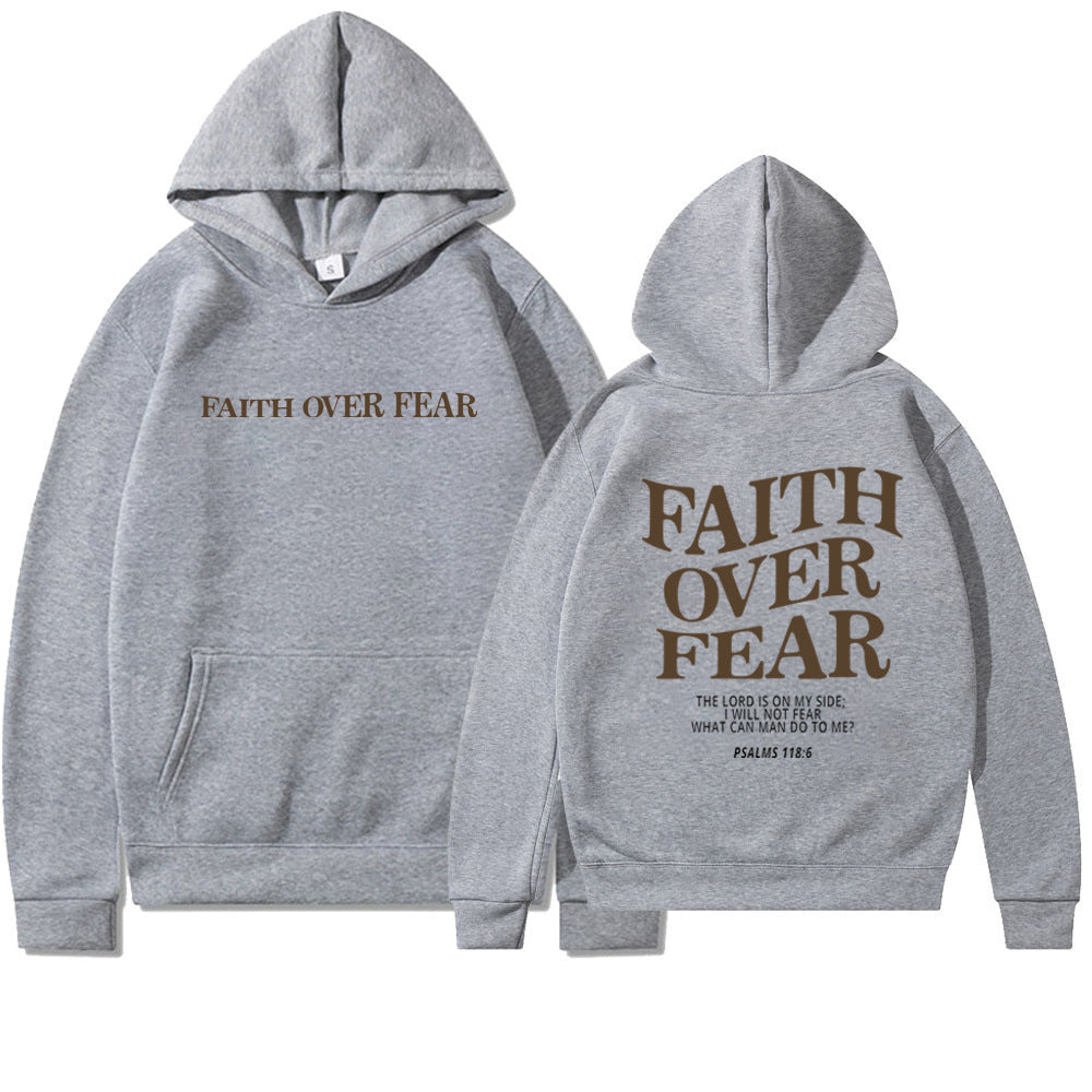 Faith Over Fear Christian Hoodie Christian Sweatshirt Jesus Hoodie Trendy Hoodie Bible Verse Shirt Unisex Aesthetic Clothes - 𝓢𝓱𝓸𝓹𝓵𝓮𝓬𝔂