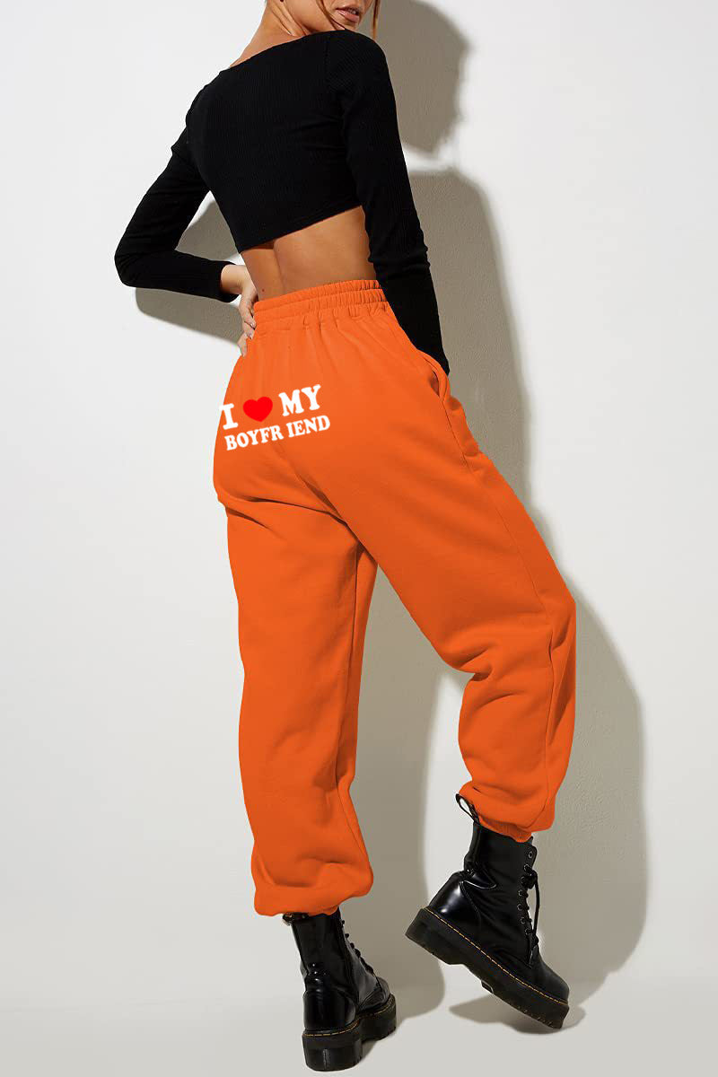 I Love MY BOYFRIEND Printed Trousers Casual Sweatpants Men And Women Sports Pants - 𝓢𝓱𝓸𝓹𝓵𝓮𝓬𝔂