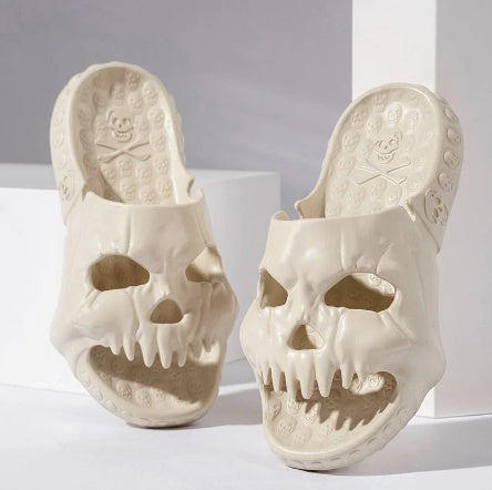 Personalized Skull Design Halloween Slippers Bathroom Indoor Outdoor Funny Slides Beach Shoes - 𝓢𝓱𝓸𝓹𝓵𝓮𝓬𝔂