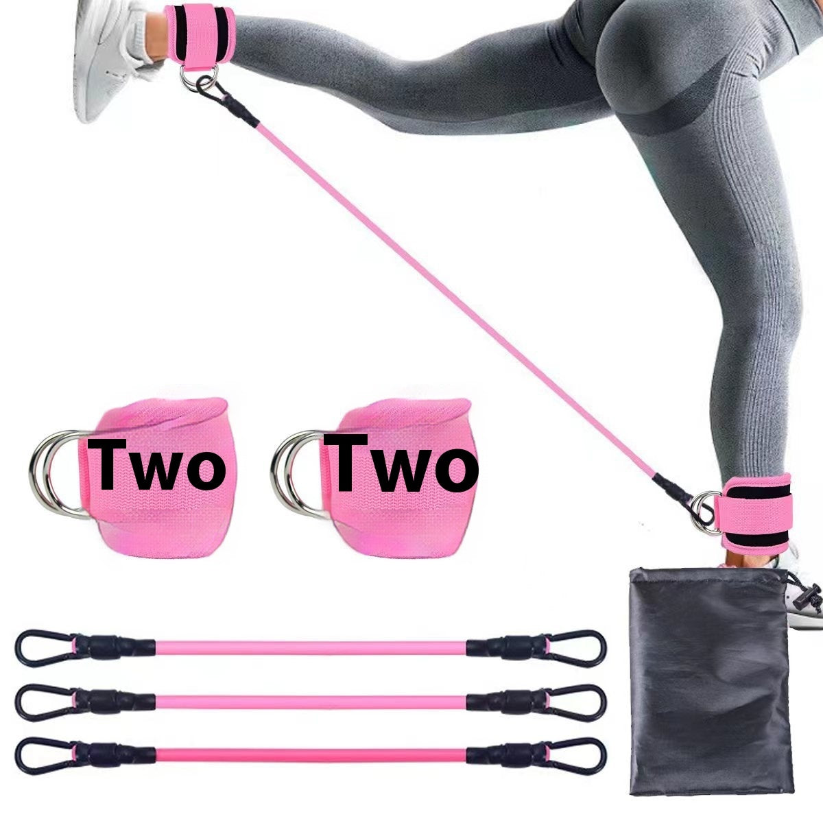 Ankle Strap Resistance Bands Hip Leg Strength Pull Rope Fitness Elastic Training Home Yoga Pilate Crossfit Workout Gym Equipment - 𝓢𝓱𝓸𝓹𝓵𝓮𝓬𝔂