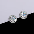 S925 Sterling Silver Genuine Goods Moissanite Round Bag Stud Earrings Simple Graceful - 𝓢𝓱𝓸𝓹𝓵𝓮𝓬𝔂