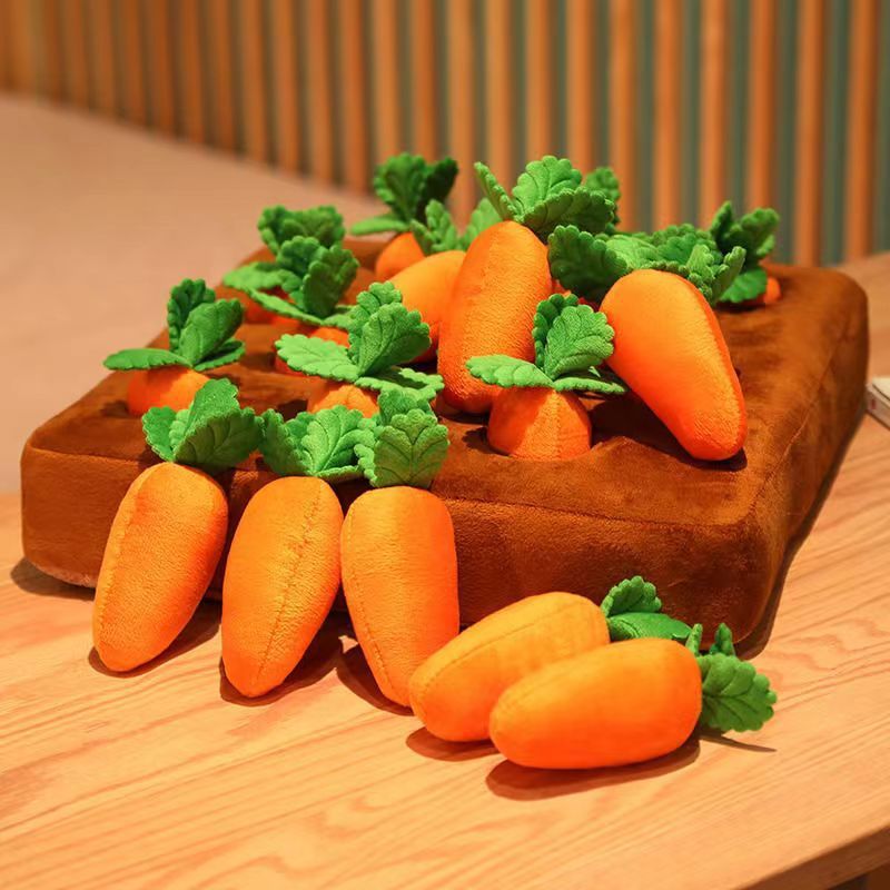 Pet Dog Toys Carrot Plush Toy Vegetable Chew Toy For Dogs Snuffle Mat For Dogs Cats Durable Chew Puppy Toy Dogs Accessories - 𝓢𝓱𝓸𝓹𝓵𝓮𝓬𝔂