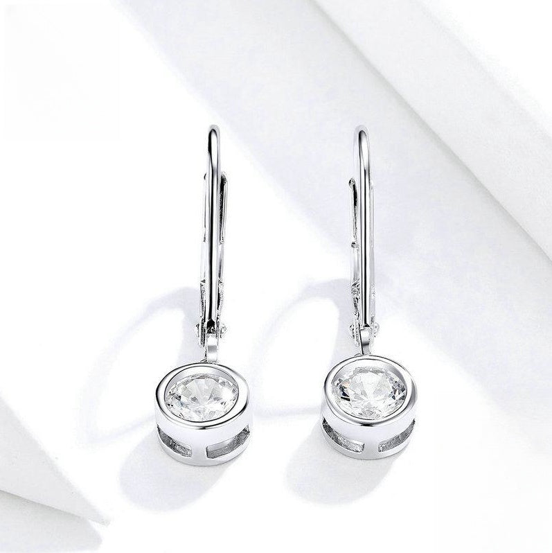 Women's Sterling Silver Zircon Earrings - 𝓢𝓱𝓸𝓹𝓵𝓮𝓬𝔂