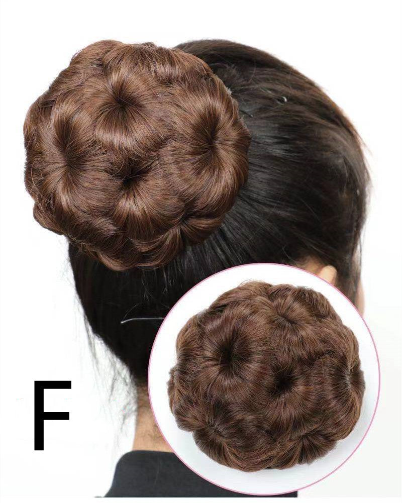 High Temperature Silk Wig Hair Ring, Hair Bun, Nine Flower Ball Head Bridal Costume Plate - 𝓢𝓱𝓸𝓹𝓵𝓮𝓬𝔂