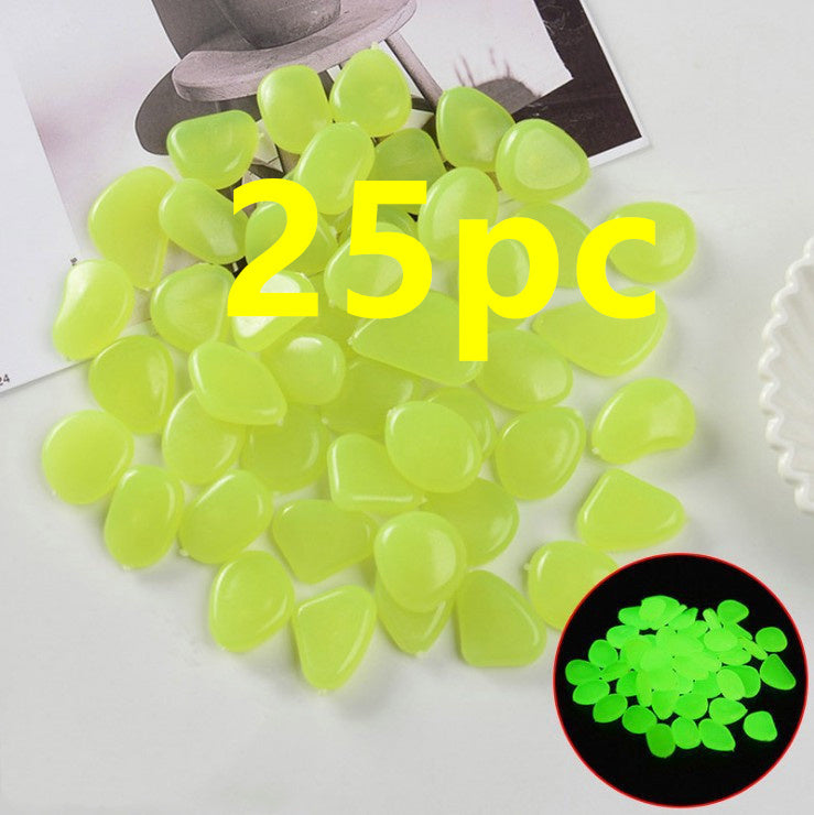 Luminous Stones Fluorescent Aquarium Pebbles Fish Tank Garden Luminous Stones