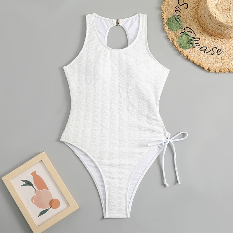 New Back Hollow Out Strap One Piece Swimsuit