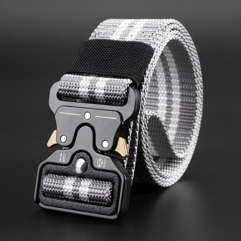 Men's Outdoor Nylon Elastic Buckle Belt Work Clothes Belt - 𝓢𝓱𝓸𝓹𝓵𝓮𝓬𝔂
