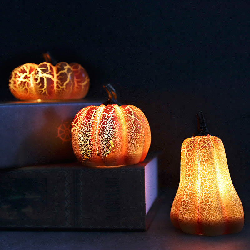 New Halloween Pumpkin Lantern Simulation Pumpkin LED Candle Lamp Resin Luminous Pumpkin - 𝓢𝓱𝓸𝓹𝓵𝓮𝓬𝔂