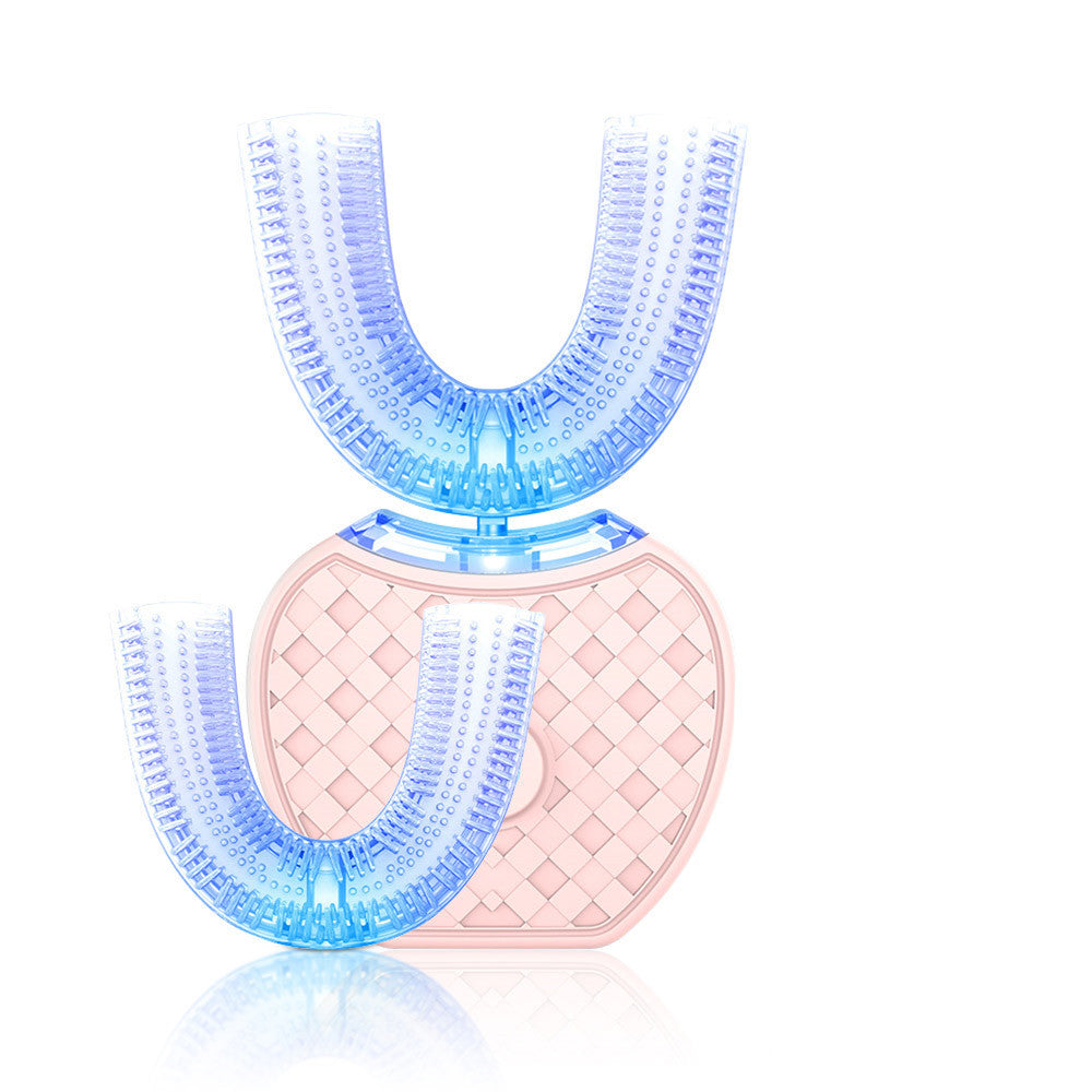 360 Degrees Intelligent Automatic Electric  Toothbrush Waterproof U Type Tooth Brush Whitening Blue Light USB Charging - 𝓢𝓱𝓸𝓹𝓵𝓮𝓬𝔂