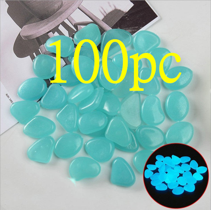Luminous Stones Fluorescent Aquarium Pebbles Fish Tank Garden Luminous Stones
