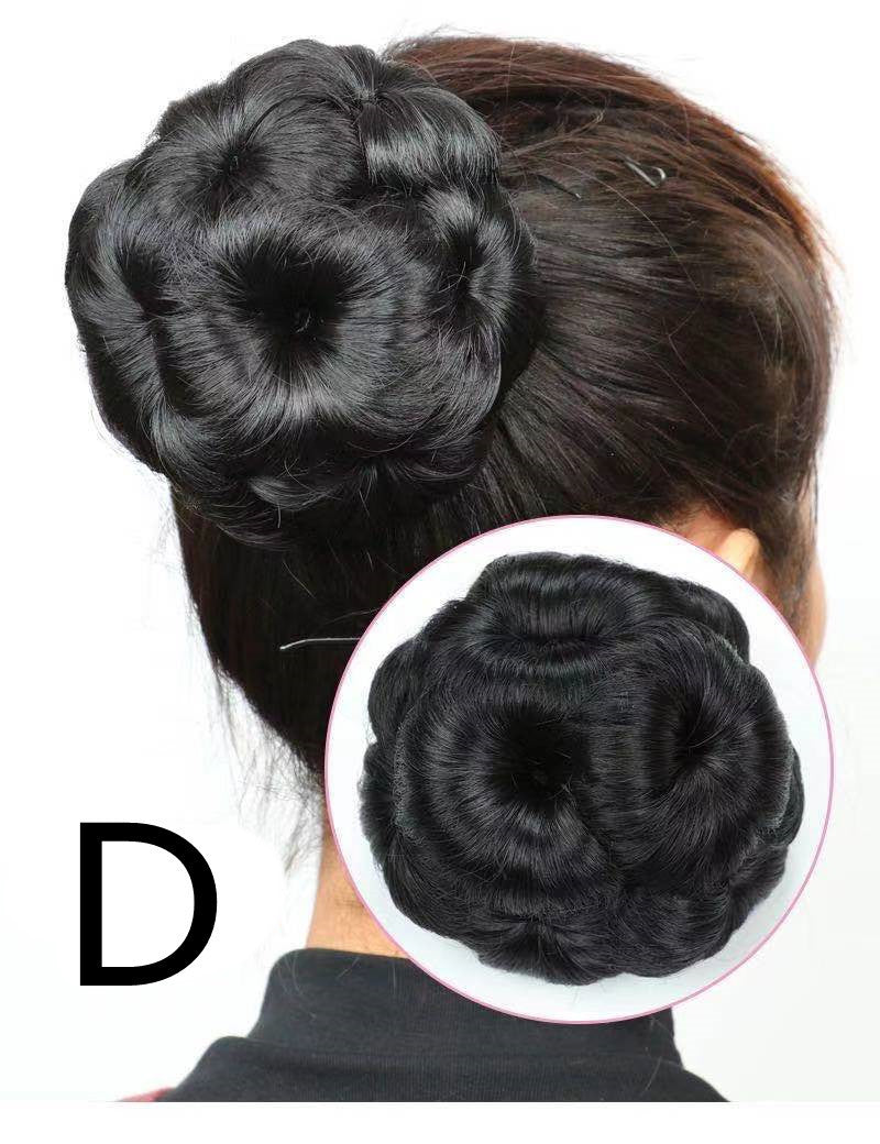 High Temperature Silk Wig Hair Ring, Hair Bun, Nine Flower Ball Head Bridal Costume Plate - 𝓢𝓱𝓸𝓹𝓵𝓮𝓬𝔂