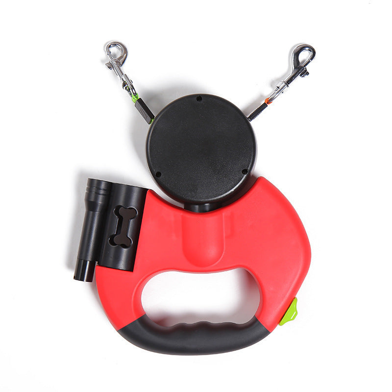 Retractable Dog Leash For Small Dogs Reflective Dual Pet Leash Lead 360 Swivel No Double Dog Walking Leash With Lights Pet Products - 𝓢𝓱𝓸𝓹𝓵𝓮𝓬𝔂