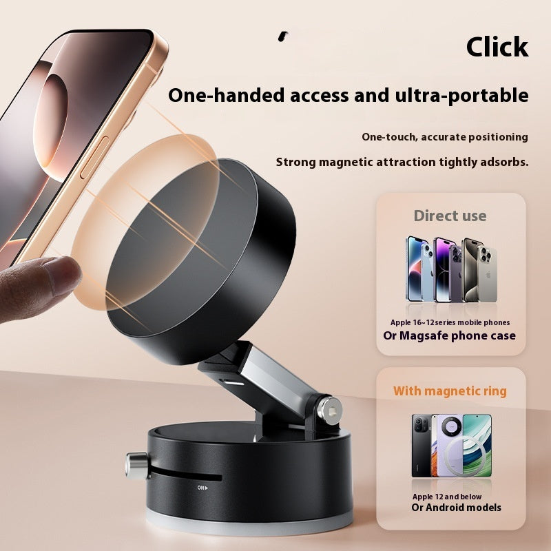 Foldable Magnetic Vacuum Car Phone Holder Foldable Suction Cup With Suction Cup Hands-Free Navigation For Smart Phone - 𝓢𝓱𝓸𝓹𝓵𝓮𝓬𝔂