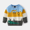 Abstract Cartoon Jacquard Double Layer Sweater For Boys - 𝓢𝓱𝓸𝓹𝓵𝓮𝓬𝔂