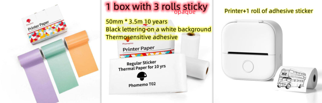 Portable Mini Thermal Label Printer Home Photo Printer Student Wrong Question Printer Bluetooth-compatible Mini Label Printer Price Tag - 𝓢𝓱𝓸𝓹𝓵𝓮𝓬𝔂