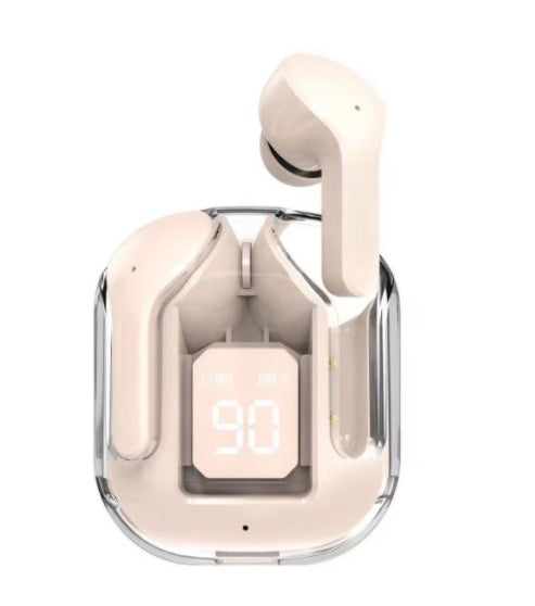 New Mini Transparent Wireless Bluetooth Headset Digital Display ENC Noise Reduction True Wireless Sports Music - 𝓢𝓱𝓸𝓹𝓵𝓮𝓬𝔂