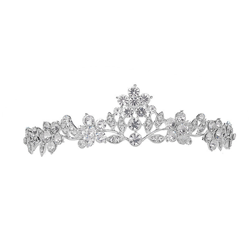 Simple Rhinestone Silver Headband Crown - 𝓢𝓱𝓸𝓹𝓵𝓮𝓬𝔂