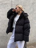 Fashion Coat With Removable Hood Cotton Jacket Winter Warm Windproof Loose Cotton Jacket Loose Parka Outerwear Clothing - 𝓢𝓱𝓸𝓹𝓵𝓮𝓬𝔂