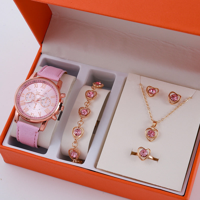 Ladies Graduated Belt Watch Jewelry Set - 𝓢𝓱𝓸𝓹𝓵𝓮𝓬𝔂