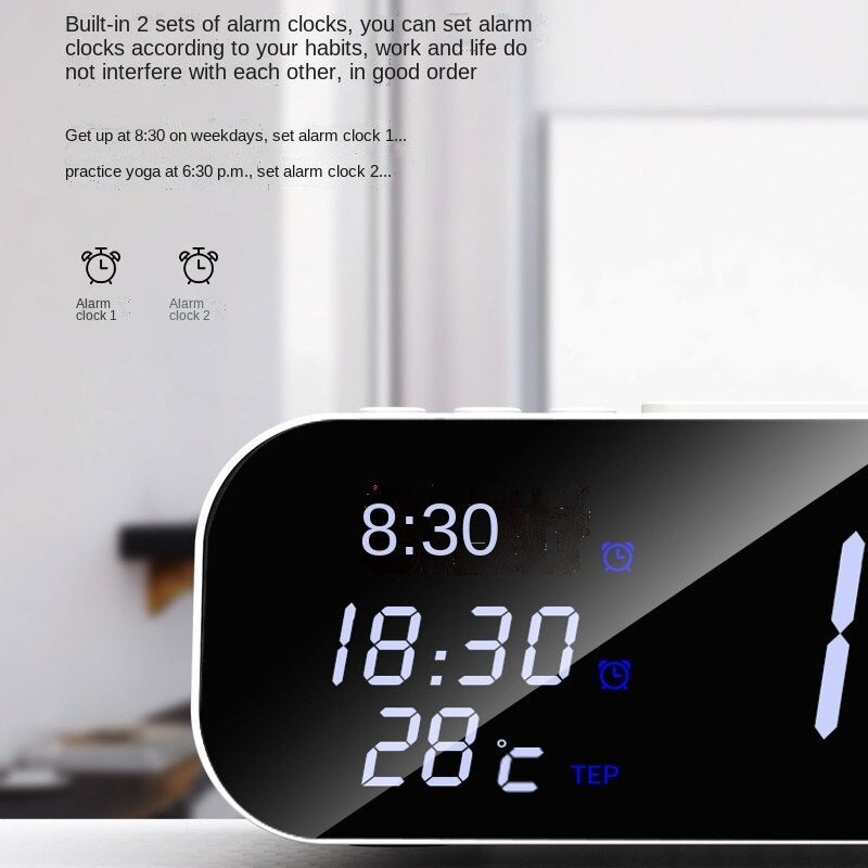 15W Three-in-one Wireless Charger Temperature Tester Multi Alarm Clock Fast Charging Mobile Phone Usb Charger Charging Station - 𝓢𝓱𝓸𝓹𝓵𝓮𝓬𝔂