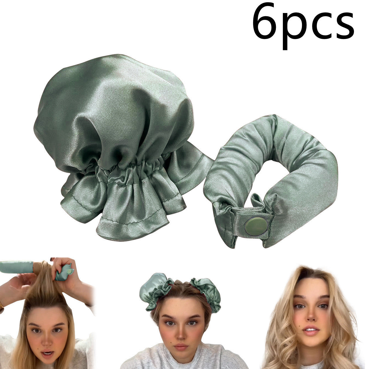 New Heatless Curl Stick With Cloth Cover Cute Ball Head Hair Curler Headband Hair Rollers Wave Form Curling Rod Hair Style Tools Gadgets - 𝓢𝓱𝓸𝓹𝓵𝓮𝓬𝔂