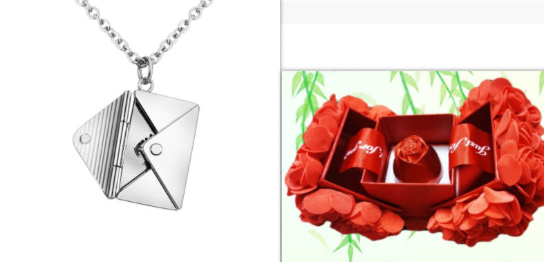 Fashion Jewelry Envelop Necklace Women Lover Letter Pendant Best Gifts For Girlfriend - 𝓢𝓱𝓸𝓹𝓵𝓮𝓬𝔂
