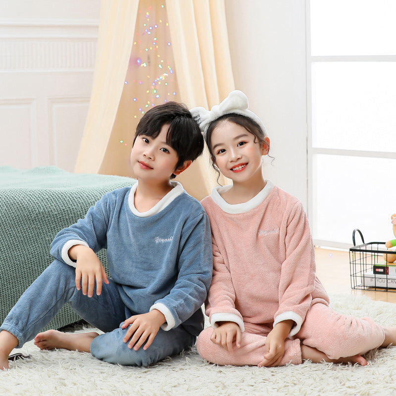 Children's Suits Autumn And Winter Velvet Men And Women - 𝓢𝓱𝓸𝓹𝓵𝓮𝓬𝔂