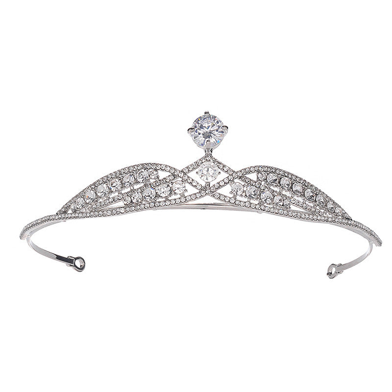Simple Rhinestone Silver Headband Crown - 𝓢𝓱𝓸𝓹𝓵𝓮𝓬𝔂