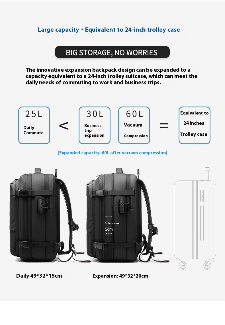 Men's Large-capacity Backpack Dry Wet Separation Anti-theft Package Business Leisure Unisex Backpack - 𝓢𝓱𝓸𝓹𝓵𝓮𝓬𝔂