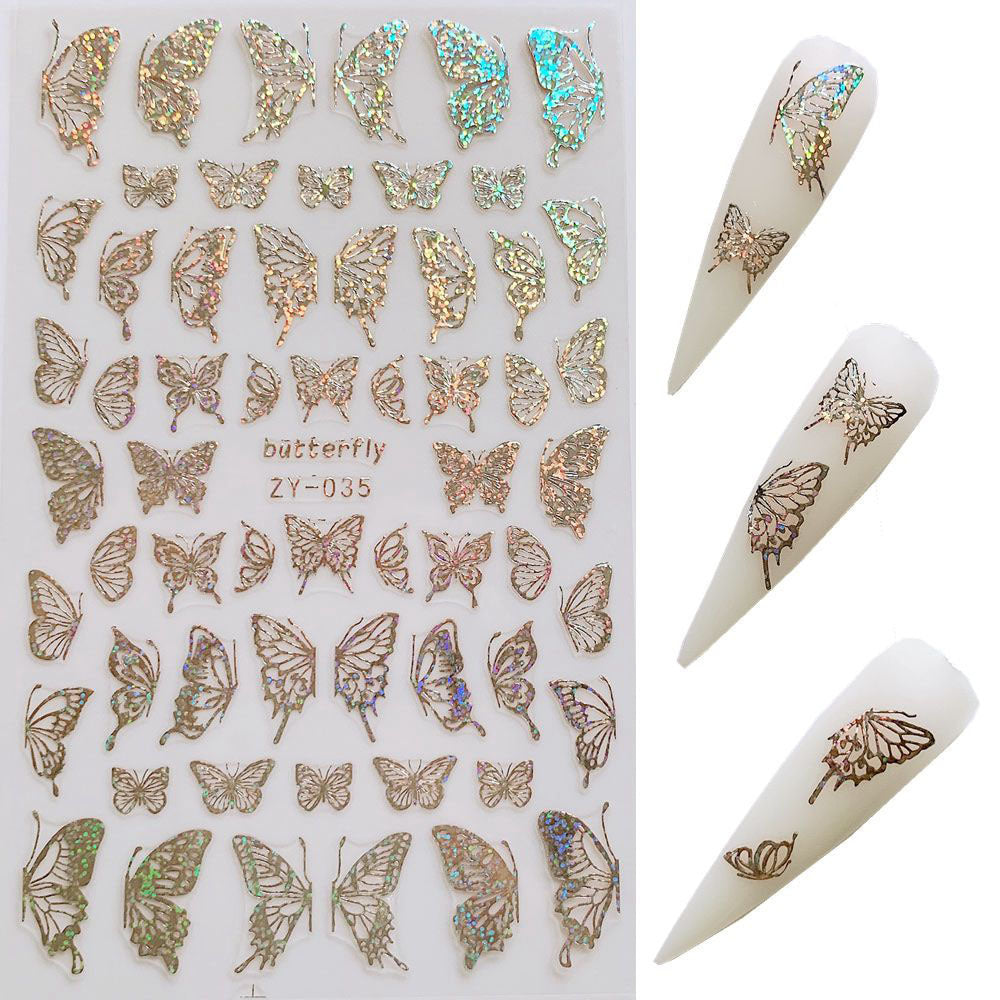 Butterfly Nail Sticker Simulation Bronzing Laser - 𝓢𝓱𝓸𝓹𝓵𝓮𝓬𝔂