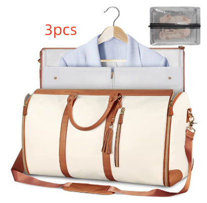 Large Capacity Travel Duffle Bag Women's Handbag Folding Suit Bag Waterproof Clothes Totes - 𝓢𝓱𝓸𝓹𝓵𝓮𝓬𝔂