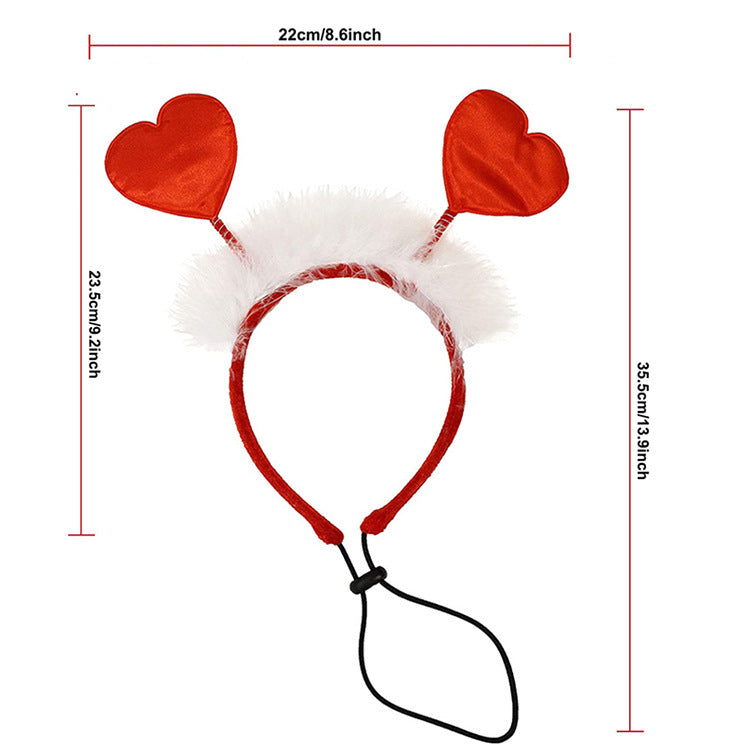 2025 Pets Valentine's Day Decoration Pet Scar Valentine's Day Hairband Dog Party Decoration Prop Dog Accessories Pet Products - 𝓢𝓱𝓸𝓹𝓵𝓮𝓬𝔂