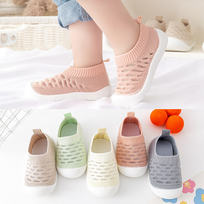 Baby Toddler Shoes Soft Sole Fly Knit Mesh Surface Breathable - 𝓢𝓱𝓸𝓹𝓵𝓮𝓬𝔂