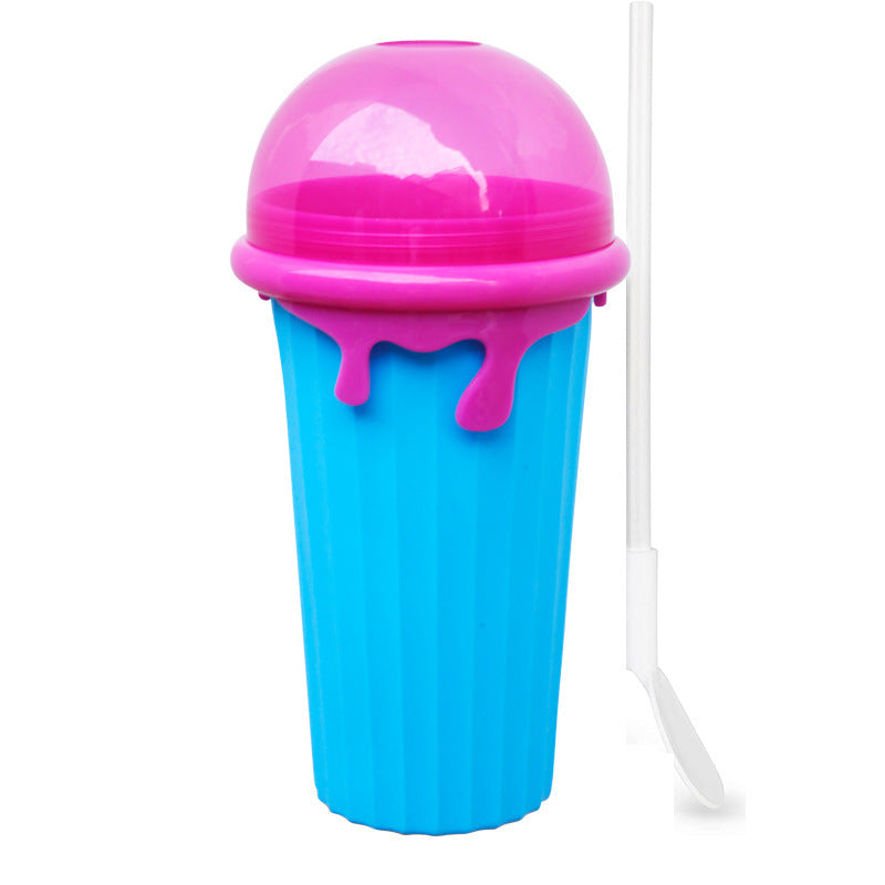 500ml Large Capacity Slushy Cup Summer Squeeze Homemade Juice Water Bottle Quick-Frozen Smoothie Sand Cup Pinch Fast Cooling Magic Ice Cream Slushy Maker Beker Kitchen Gadgets - 𝓢𝓱𝓸𝓹𝓵𝓮𝓬𝔂
