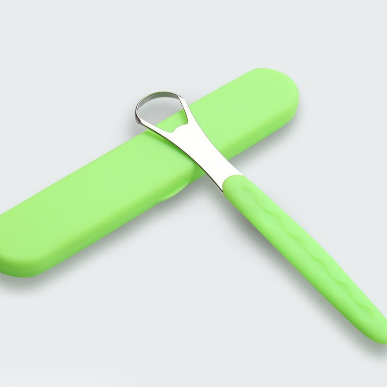 Tongue Scraper Tongue Cleaning Stainless Steel Tongue Scraper Oral Care Tool Deodorant Tongue Brush - 𝓢𝓱𝓸𝓹𝓵𝓮𝓬𝔂