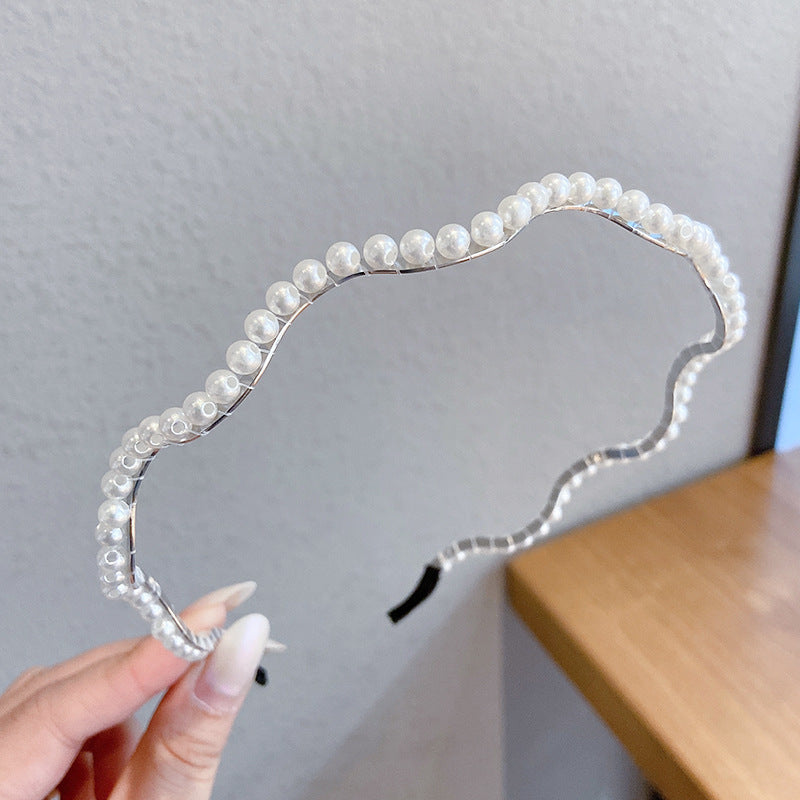 Sen Simple Pearl Thin Headband Hair Accessories Headband - 𝓢𝓱𝓸𝓹𝓵𝓮𝓬𝔂