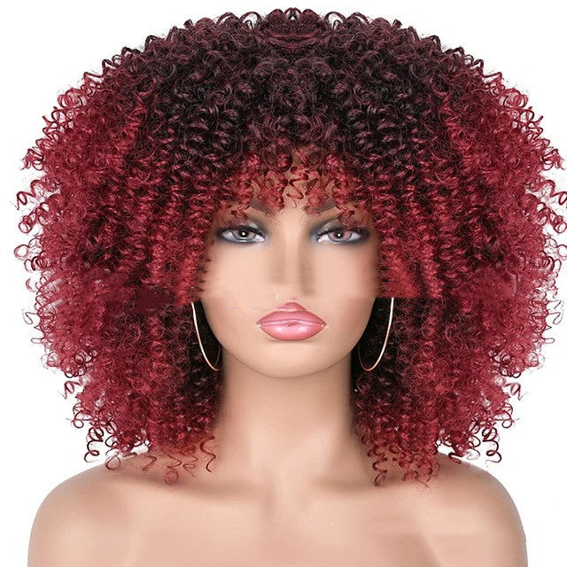 Small Curly Hair Rose Mesh Synthetic Headgear - 𝓢𝓱𝓸𝓹𝓵𝓮𝓬𝔂