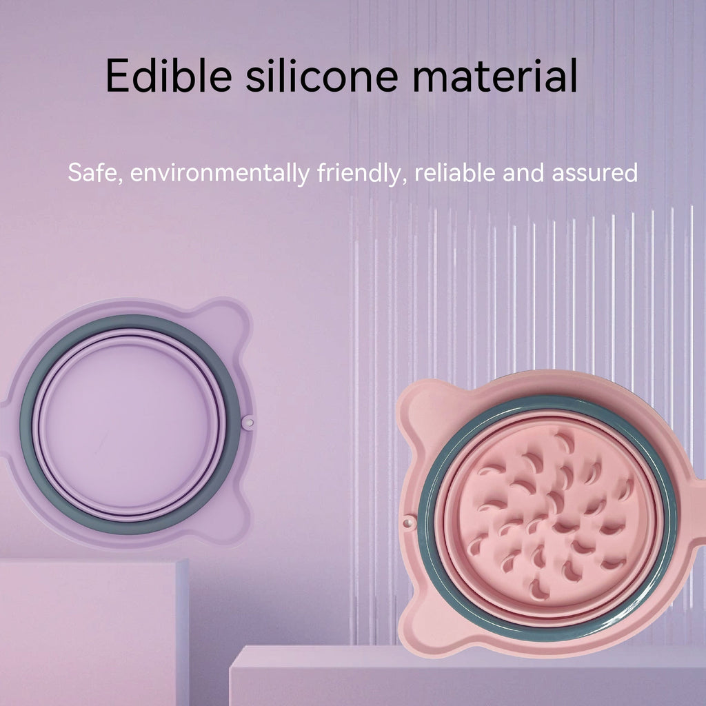 Portable Silicone Double Dog Food Bowls Foldable Non-Slip Cat Bowl Pet Travel Anti-Choking Feeding Bowl Outdoor - 𝓢𝓱𝓸𝓹𝓵𝓮𝓬𝔂