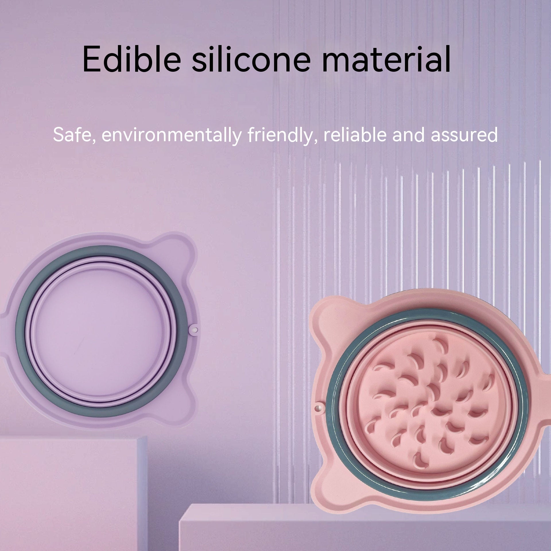 Portable Silicone Double Dog Food Bowls Foldable Non-Slip Cat Bowl Pet Travel Anti-Choking Feeding Bowl Outdoor - 𝓢𝓱𝓸𝓹𝓵𝓮𝓬𝔂