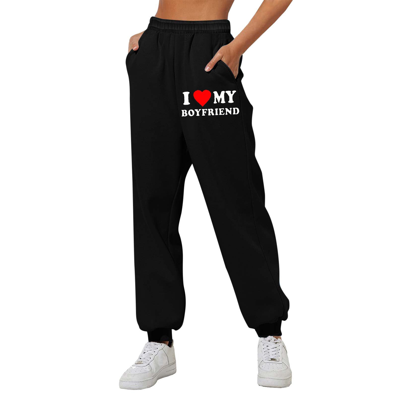 I Love MY BOYFRIEND Printed Trousers Casual Sweatpants Men And Women Sports Pants - 𝓢𝓱𝓸𝓹𝓵𝓮𝓬𝔂