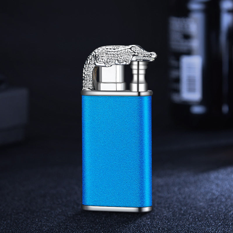 Creative Blue Flame Lighter Dolphin Dragon Tiger Double Fire Metal Winproof Lighter Inflatable Lighter - 𝓢𝓱𝓸𝓹𝓵𝓮𝓬𝔂