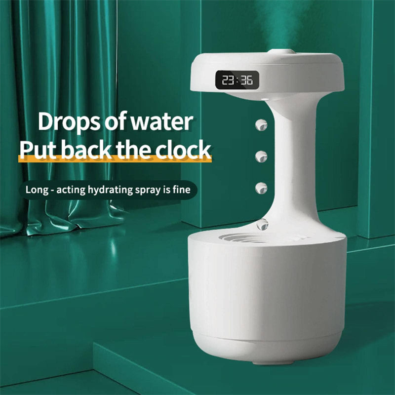 Bedroom Anti-Gravity Humidifier With Clock Water Drop Backflow Aroma Diffuser Large Capacity Office Bedroom Mute Heavy Fog Household Sprayer - 𝓢𝓱𝓸𝓹𝓵𝓮𝓬𝔂